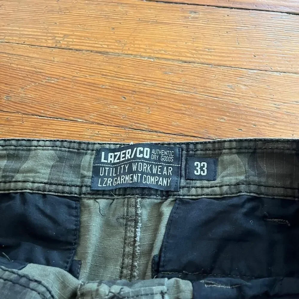 Lazer Men's Green and Khaki Shorts